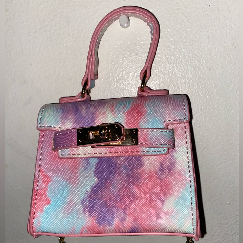 Water color pastel mini bag